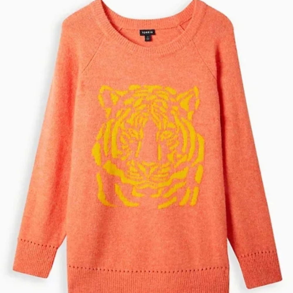 Torrid orange graphic print Tiger size 5